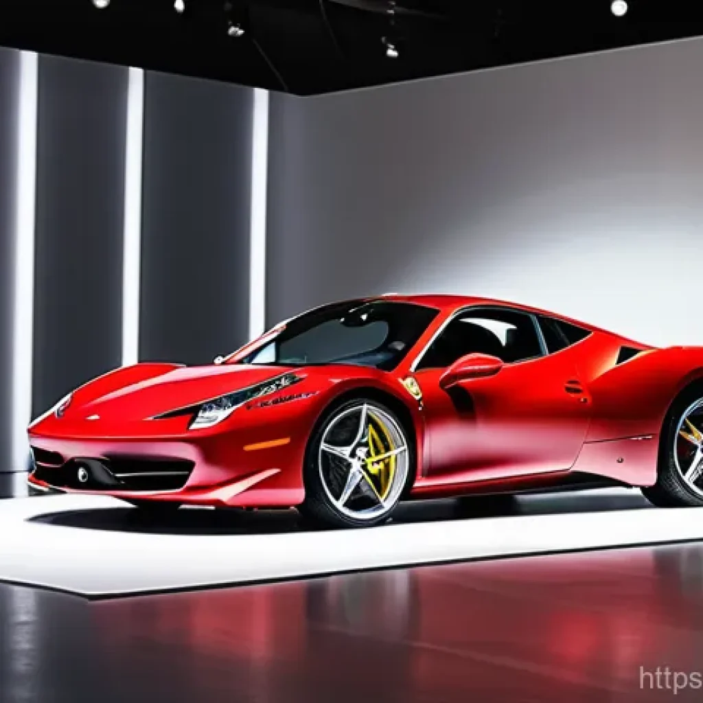 이탈리아 슈퍼카 특징 - **Prompt:** A meticulously crafted, sleek Ferrari 458 Italia, gleaming under soft, artistic lighting...