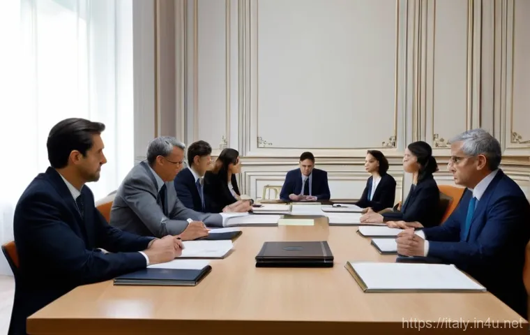 이탈리아 노동법 및 근로 환경 - **Modern Italian Co-working Space with Digital Nomads:** A vibrant and dynamic scene inside a contem... 이탈리아 노동법 및 근로 환경 - **Modern Italian Co-working Space with Digital Nomads:** A vibrant and dynamic scene inside a contem...