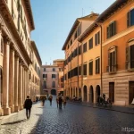 Home 16 이탈리아 문화재 보호 정책 - **Prompt 1: Italian Heritage Protection and Urban Harmony**
A vibrant, sun-drenched street scene...