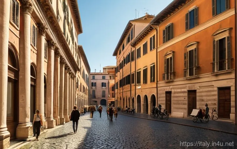 이탈리아 문화재 보호 정책 - **Prompt 1: Italian Heritage Protection and Urban Harmony**
A vibrant, sun-drenched street scene...