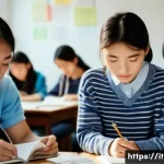 Home 14 이탈리아와 한국 교육제도 차이 - A split image depicting two contrasting educational scenes. On the left, a South Korean high school ...